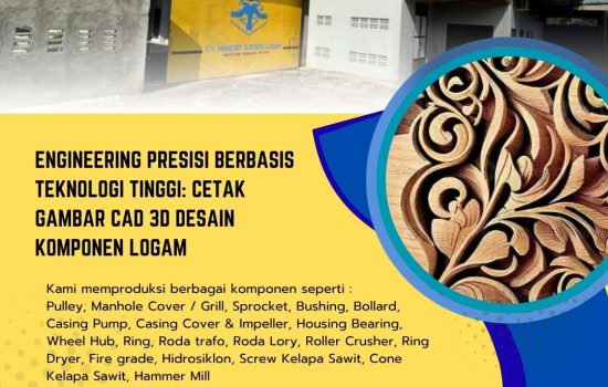 Engineering Presisi Berbasis Teknologi Tinggi: Cetak Gambar CAD 3D Desain Komponen Logam